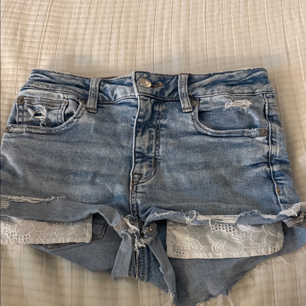 American Eagle Outfitters Light Blue Jean Shorts